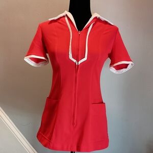 Vintage Women's Waistress 60’s Uniform Top Sz M